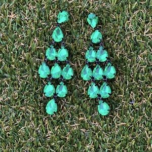 Emerald Green Chandelier Earrings